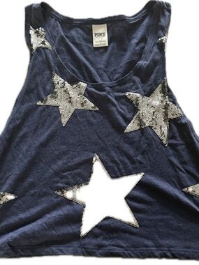 PINK Victoria's Secret Navy Logo Tank
